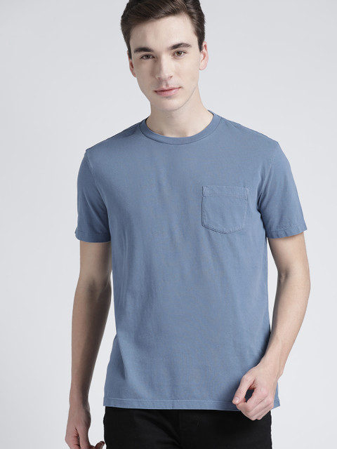 

GAP Men's Vintage Wash Pocket T-Shirt, Blue