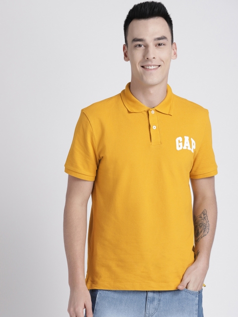 

GAP Men's Short Sleeve Polo Shirt, Mustard