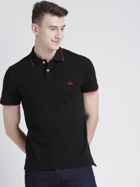 

GAP Men's Logo Short Sleeve Polo Shirt, Black