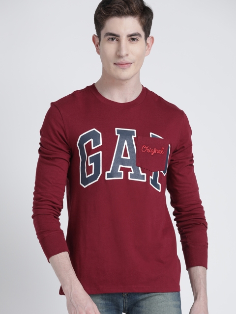 

GAP Men's Original Logo Pocket T-Shirt, Maroon