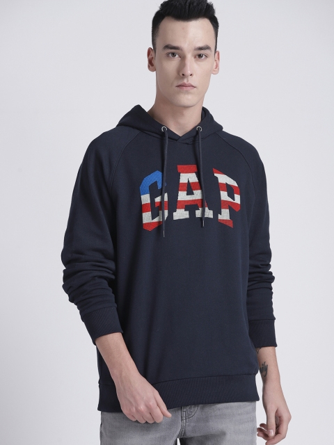 

GAP Men's Pullover Hoodie, Navy blue