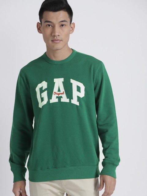 

GAP Men's Original Logo Crewneck Sweatshirt, Green