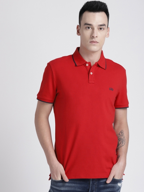 

GAP Men's Logo Short Sleeve Polo Shirt, Red