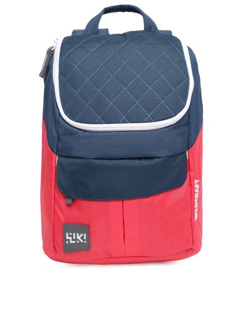 

Wildcraft Unisex Navy Blue & Red Colourblocked Backpack