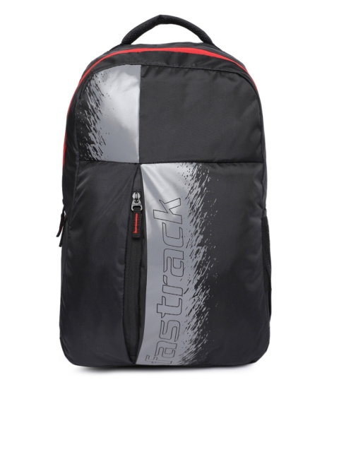

Fastrack Men Black & Grey Brand Logo Printed Backpack