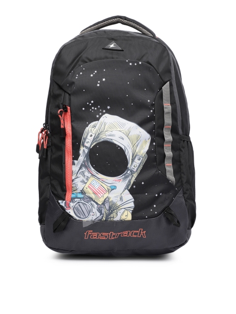

Fastrack Men Black Graphic laptop Backpack