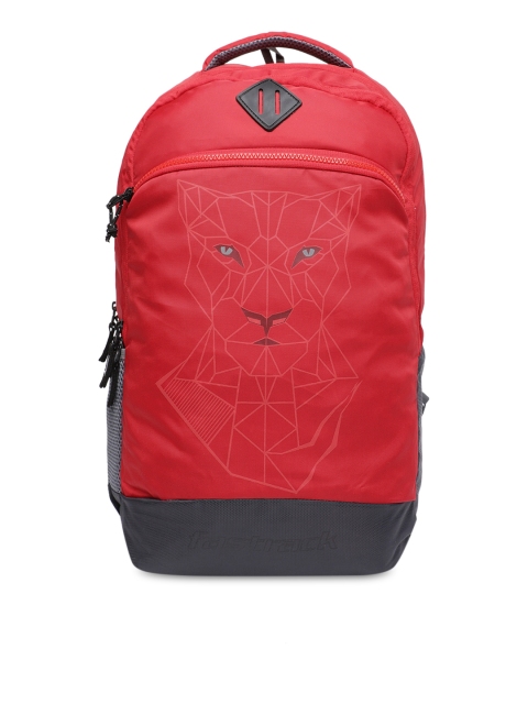 

Fastrack Men Red & Grey Graphic Backpack