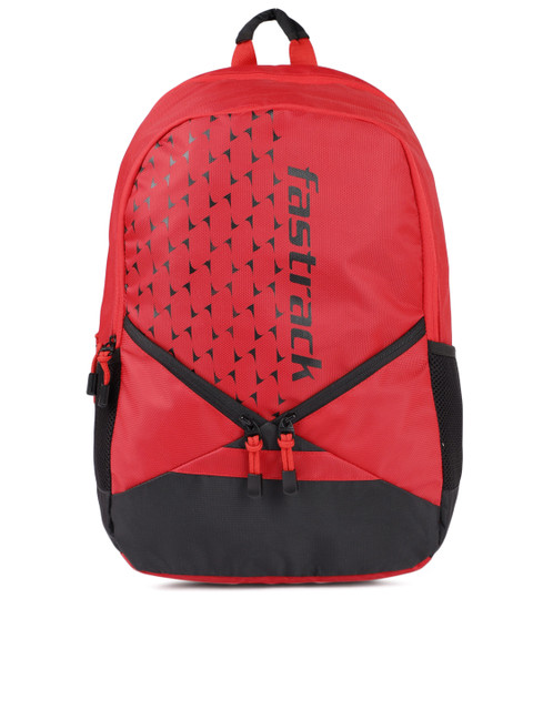 

Fastrack Men Red & Black Graphic Backpack