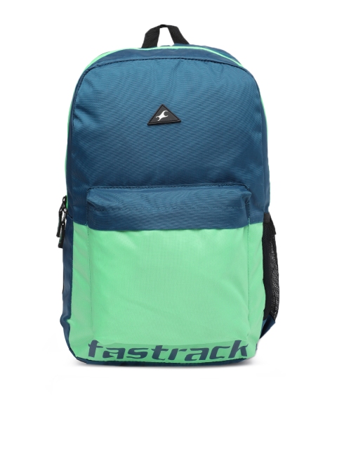 

Fastrack Men Blue & Green Colourblocked Backpack