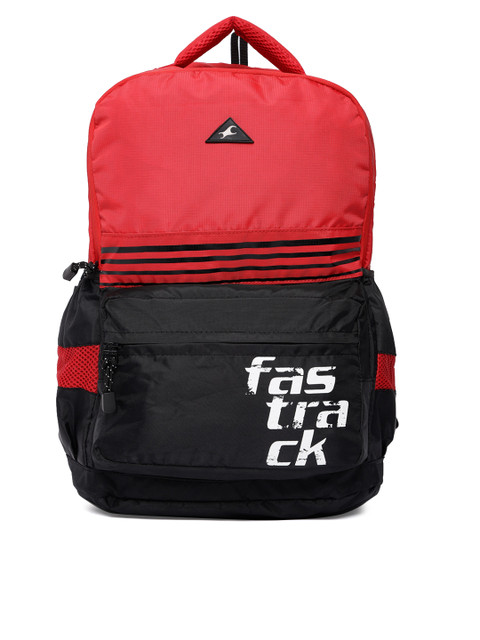

Fastrack Men Red & Black Colourblocked Backpack