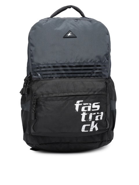 

Fastrack Men Charcoal Grey Brand Logo Laptop Backpack