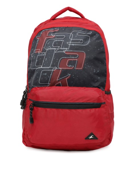 

Fastrack Men Red & Black Graphic Backpack
