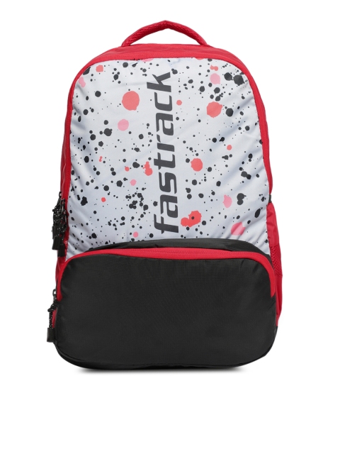 

Fastrack Men Red & Grey Colourblocked Backpack