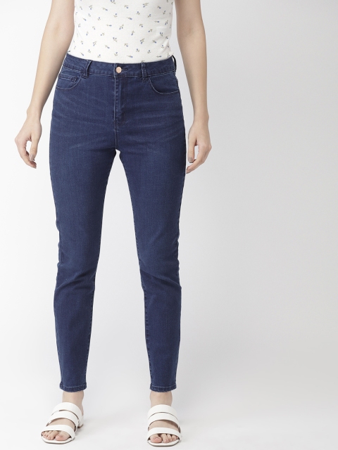 

FOREVER 21 Women Blue Skinny Fit Mid-Rise Clean Look Stretchable Jeans
