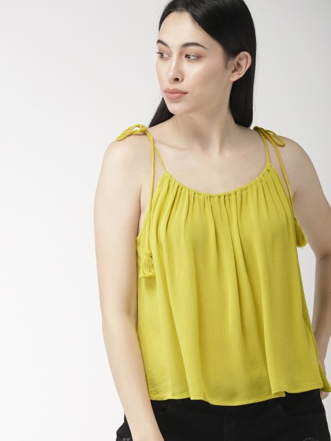 

FOREVER 21 Women Lime Green Solid Top