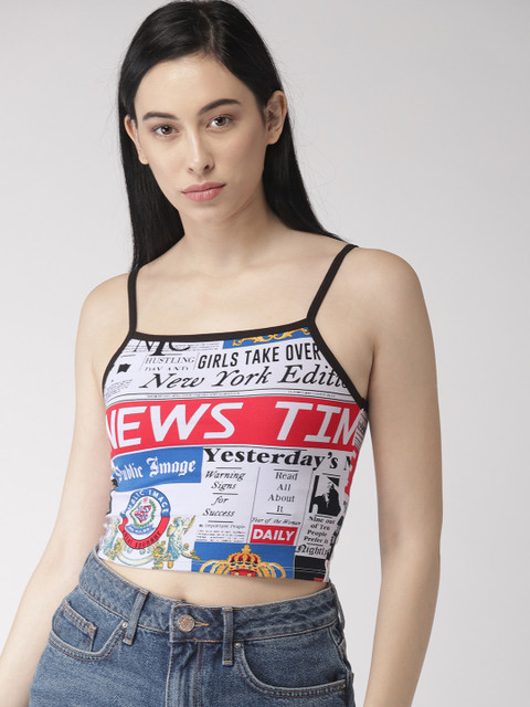 

FOREVER 21 Women Multicoloured Printed Bralette Top, Multi