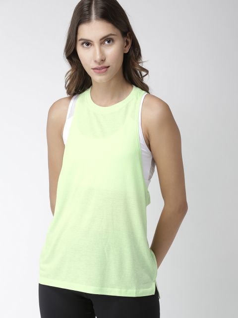

FOREVER 21 Women Green Solid Tank Top