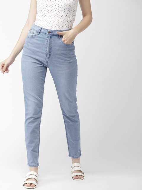 

FOREVER 21 Women Blue Skinny Fit High-Rise Clean Look Stretchable Jeans