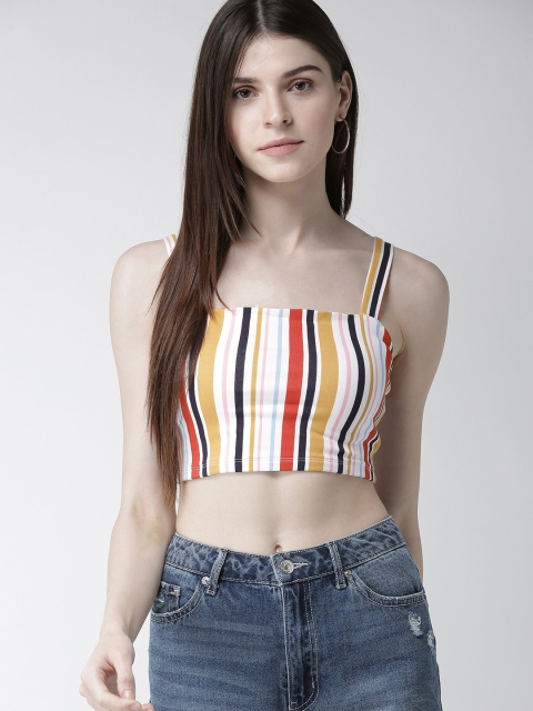 

FOREVER 21 Women Multicoloured Striped Bralette Top, Multi