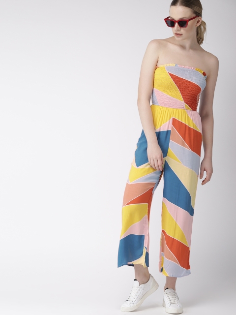

FOREVER 21 Women Multi-Coloured Printed Basic Jumpsuit