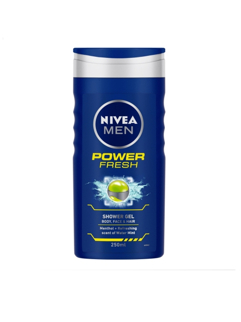 

Nivea Men Power Refresh Shower Gel for Body Face & Hair 250 ml, Blue