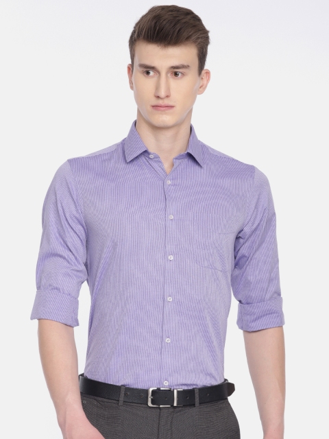 

Peter England Casuals Men Purple Nuvo Regular Fit Self Design Casual Shirt