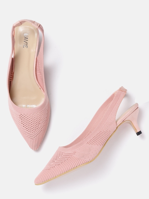 

Lavie Women Pink Woven Design Pumps