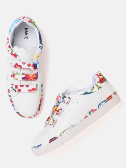 

Lavie Women White Printed Sneakers