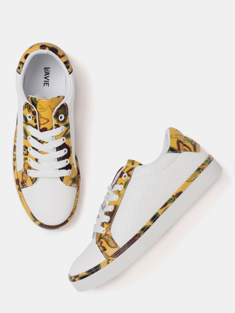 

Lavie Women White Perforated Sneakers