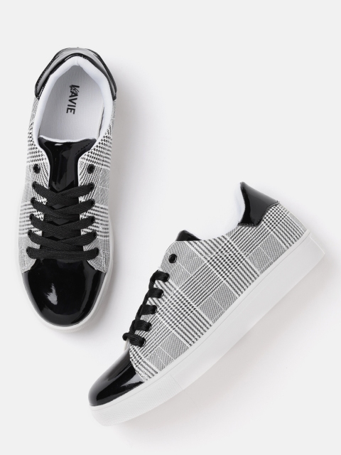 

Lavie Women Black & White Checked Sneakers