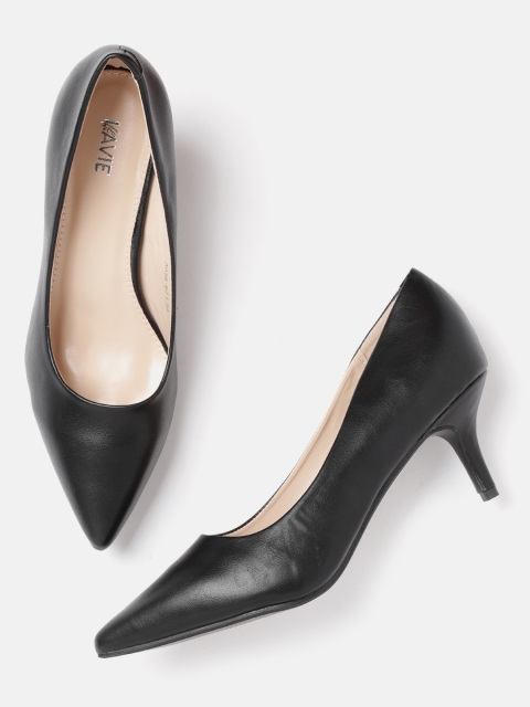 

Lavie Women Black Solid Pumps