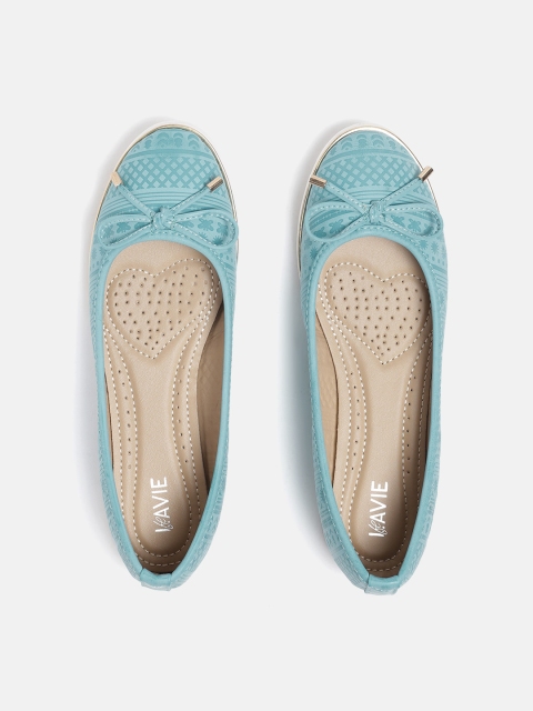 

Lavie Women Blue Printed Ballerinas