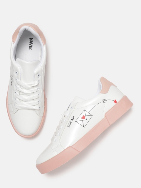 

Lavie Women White Printed Detail Sneakers