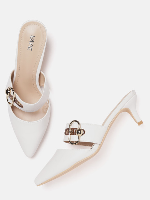 

Lavie Women White Solid Pumps
