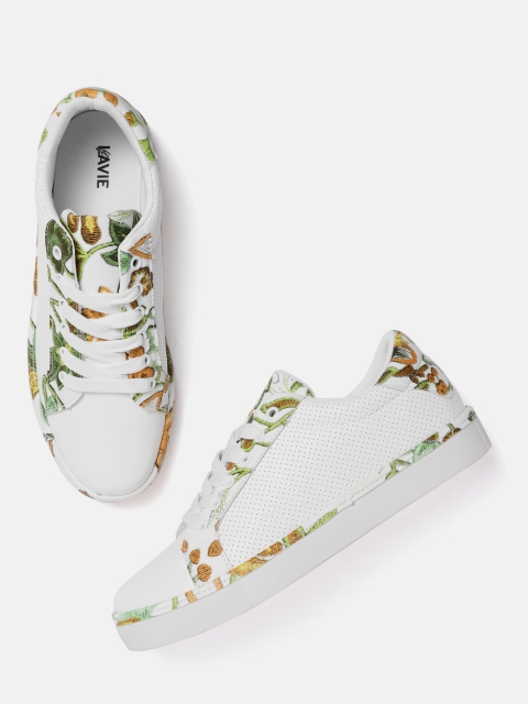 

Lavie Women White Perforated Sneakers