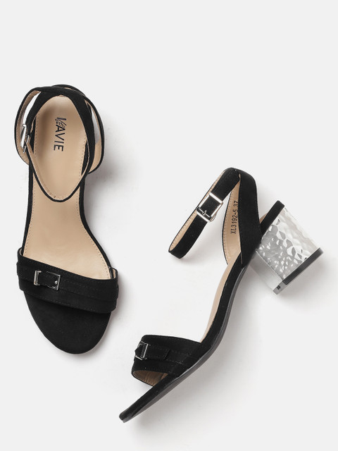 

Lavie Women Black Solid Block Heels