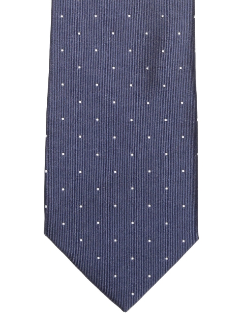 

Marks & Spencer Navy Blue & White Woven Design Broad Tie