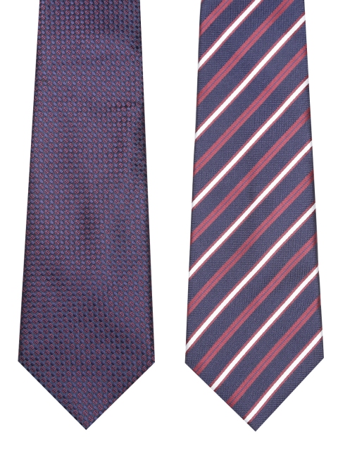 

Marks & Spencer Pack of 2 Navy Blue & Burgundy Broad Ties