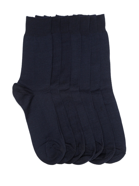 

Marks & Spencer Men Pack of 7 Navy Blue Solid Above Ankle Socks