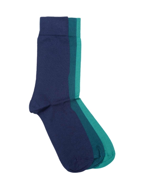 

Marks & Spencer Men Pack of 3 Above Ankle Length Socks, Blue