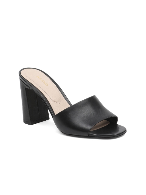 

ALDO Women Black Solid Leather Sandals