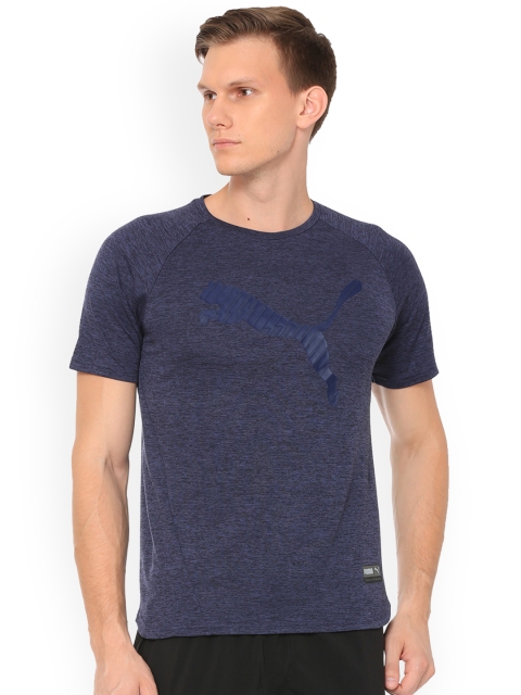 

Puma Men Navy Blue Printed Round Neck T-shirt