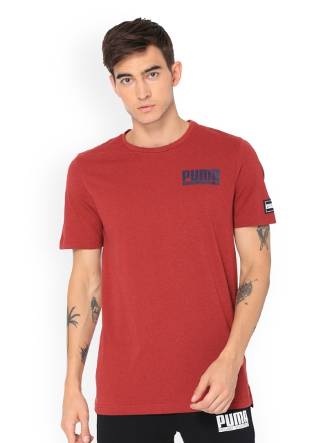 

Puma Men Red Printed Round Neck STYLE Athletics T-shirt