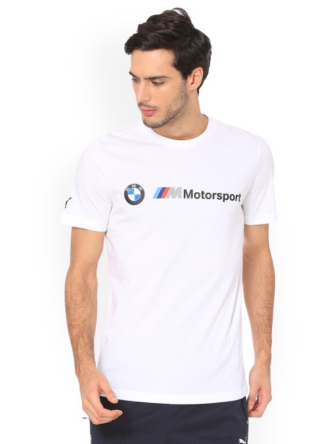 

PUMA Motorsport Men White BMW MMS Logo Tee Printed Round Neck T-shirt