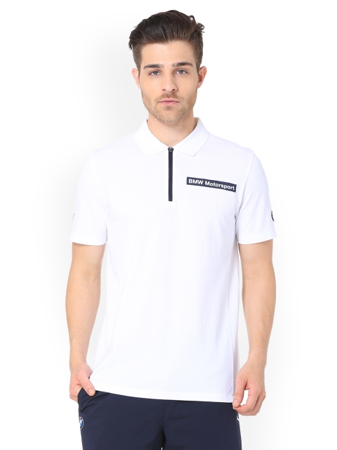 

PUMA Motorsport Men White Solid BMW MS Polo Collar T-shirt