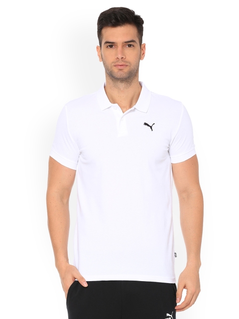 

Puma Men White Solid Polo Collar T-shirt