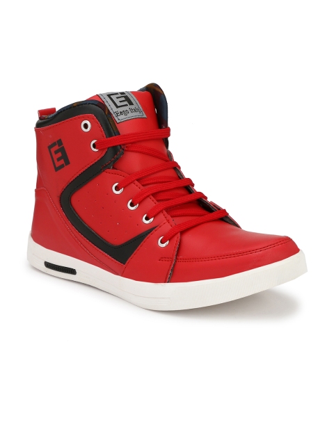

Eego Italy Men Red Solid Synthetic Mid-Top Sneakers
