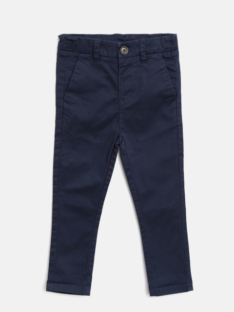 

Marks & Spencer Boys Navy Blue Regular Fit Solid Chinos