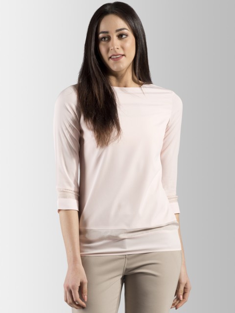 

FableStreet Women Nude-Coloured Solid Top