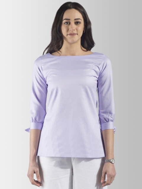 

FableStreet Women Lavender Solid Top